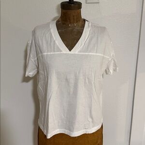 NWT Victoria’s Secret Pink Ace Cotton V-Neck T-Shirt White Size XS